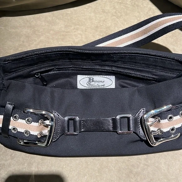 Browns Couture Canvas w/leather trim black handbag - Picture 5 of 16